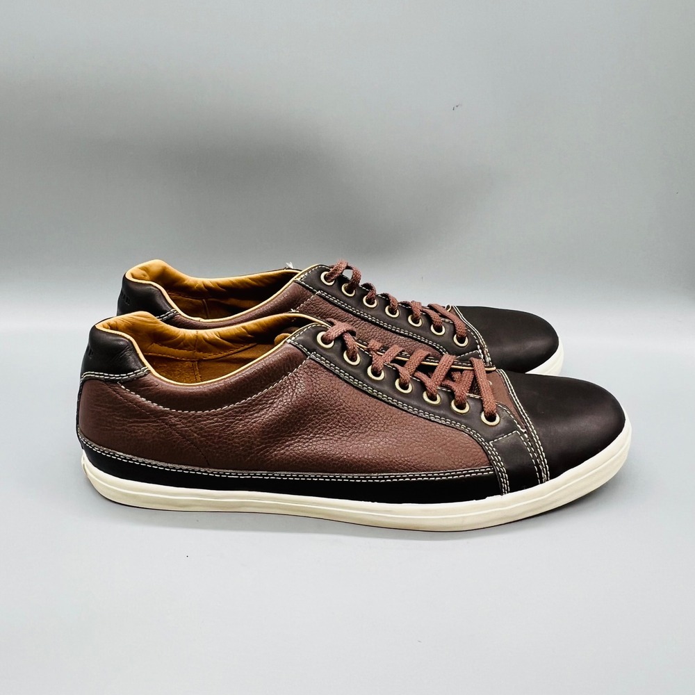 Cole Haan Shoes Mens 11 Brown Leather Lace Up Grand OS Low Top Casual Sneakers